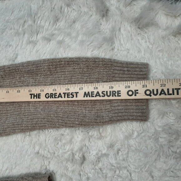 TAHARI Women's Beige Merino Wool Blend Knit Turtle Neck Pullover Sweater XXL - Picture 6 of 8